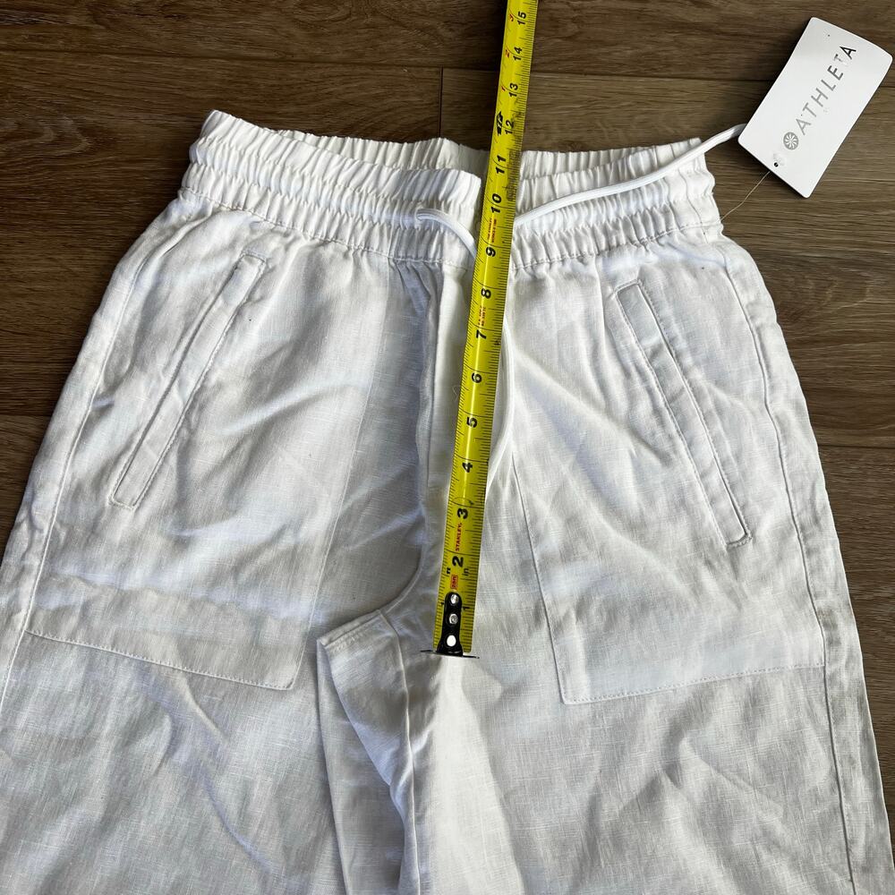 Athleta Retreat Linen White Wide Leg Pants NWT XXS - Picture 5 of 12